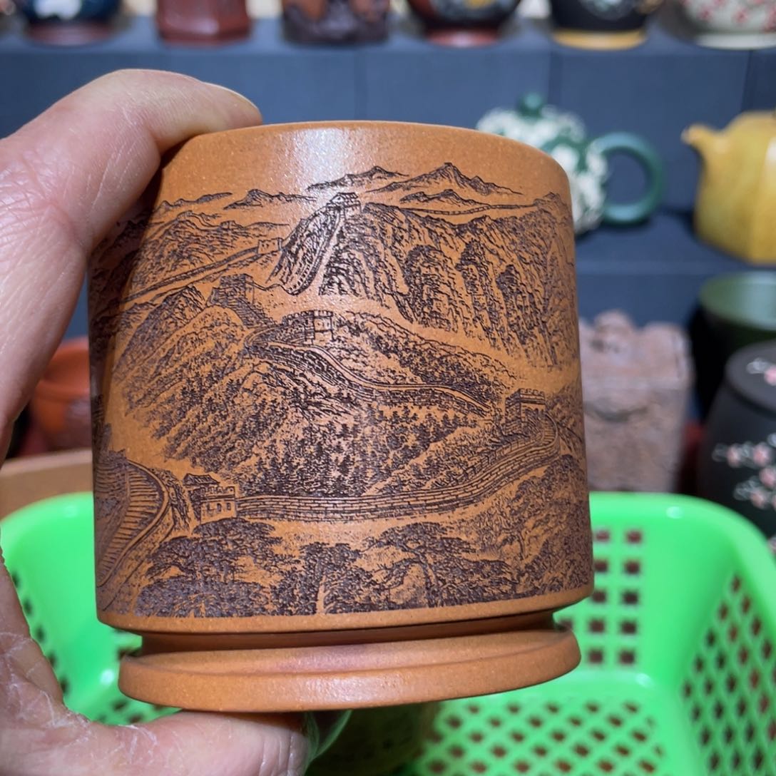 原矿紫砂手工主人杯