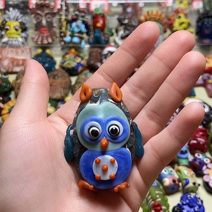 琉璃颈饰猫头鹰娃娃039