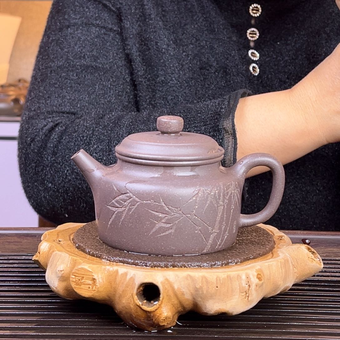 紫砂茶壶宜兴天青180cc