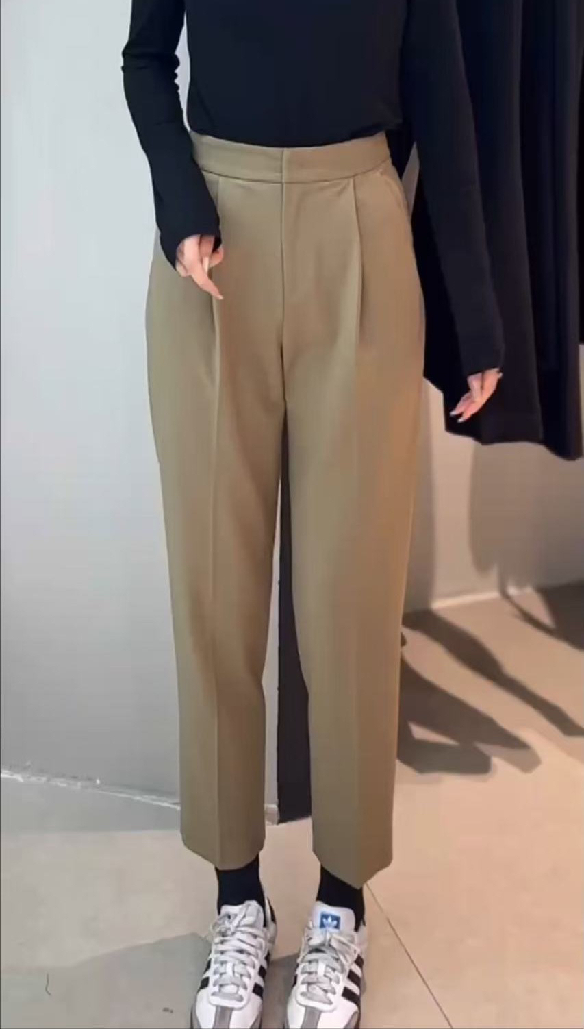 【特价不支持退换】【5632】韩系气质时尚高腰显瘦阔腿休闲小脚裤女