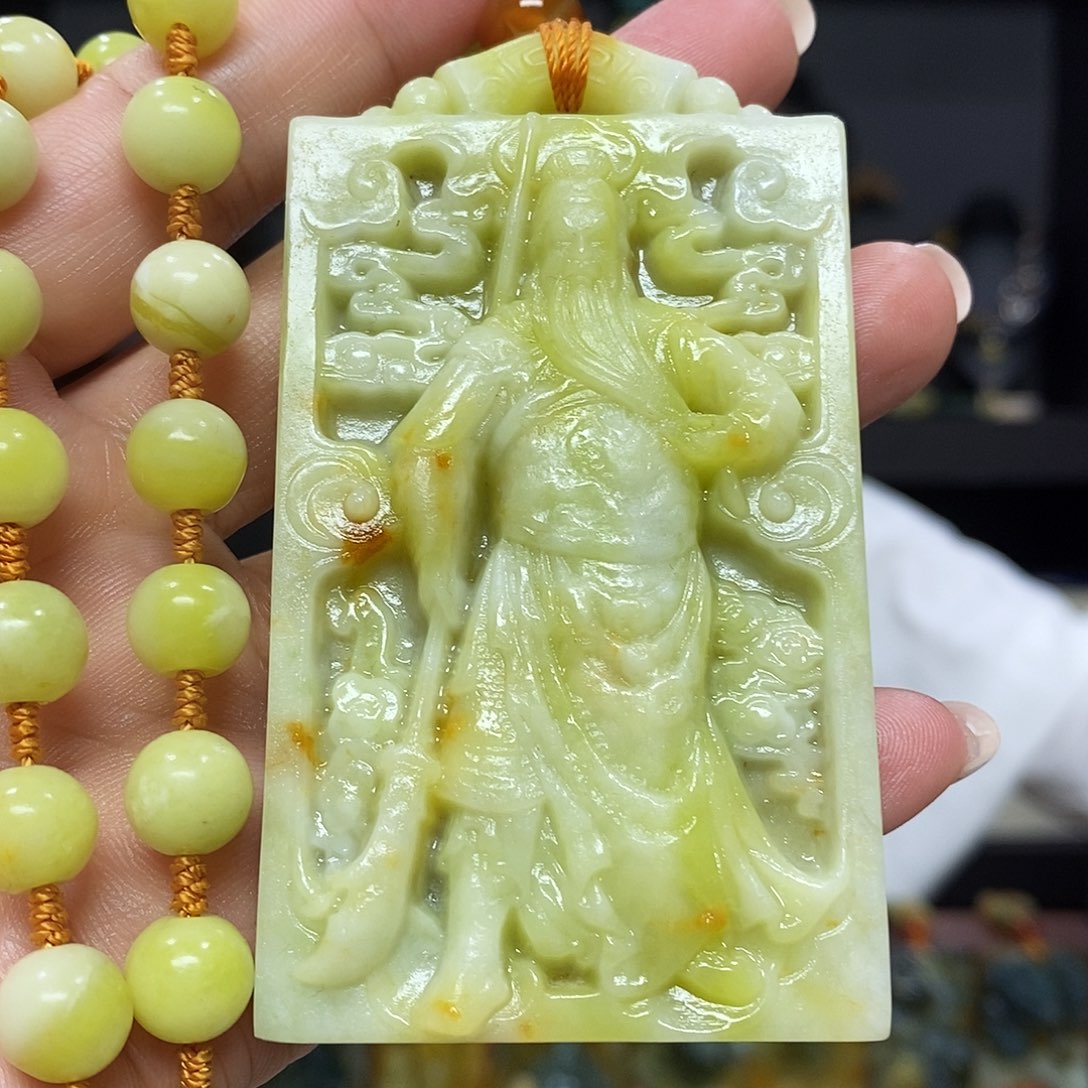 未镶嵌岫玉挂件吊坠项链