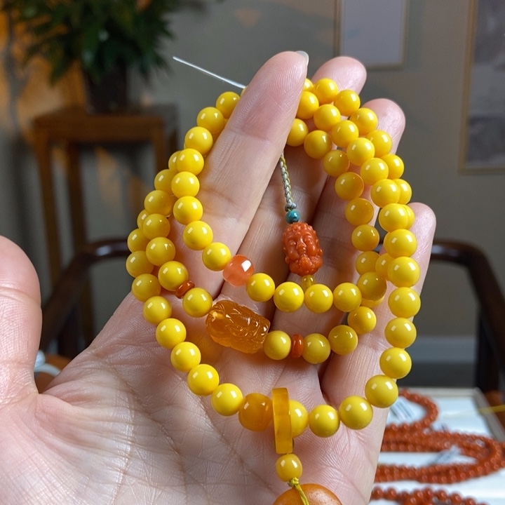 琥珀手链未镶嵌蜜蜡手串7