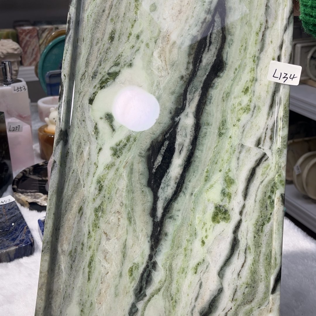 B***A石材天然奢石大理石茶盘摆件134