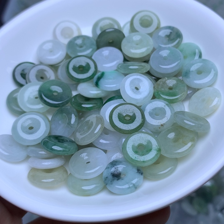 散珠翡翠卡12冰油青20个