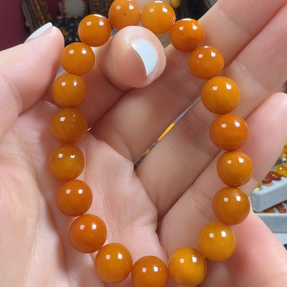 蜜蜡未镶嵌手链手串（微瑕）