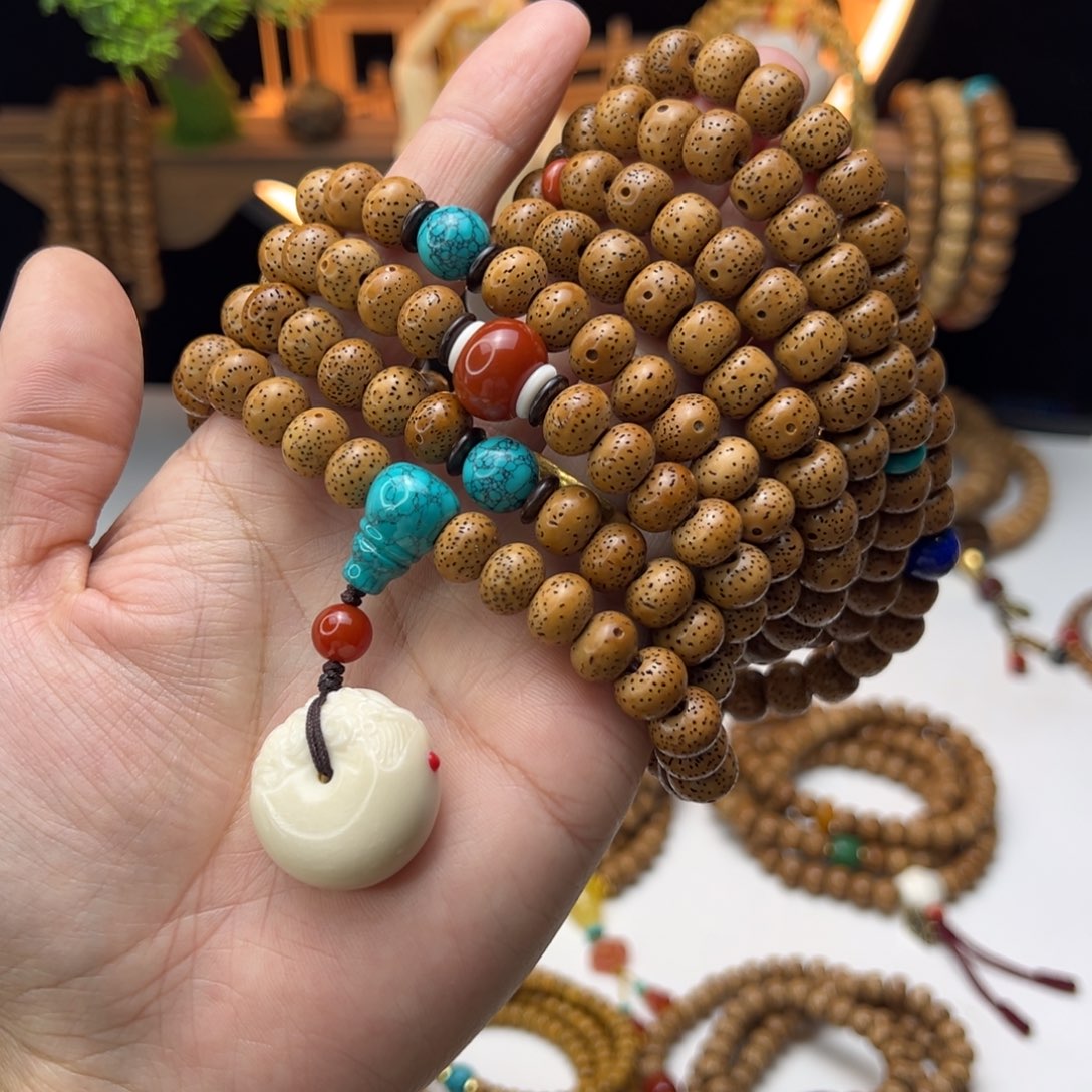 玖***㈥星月菩提吊坠大年份陈籽星月菩提10×8mm