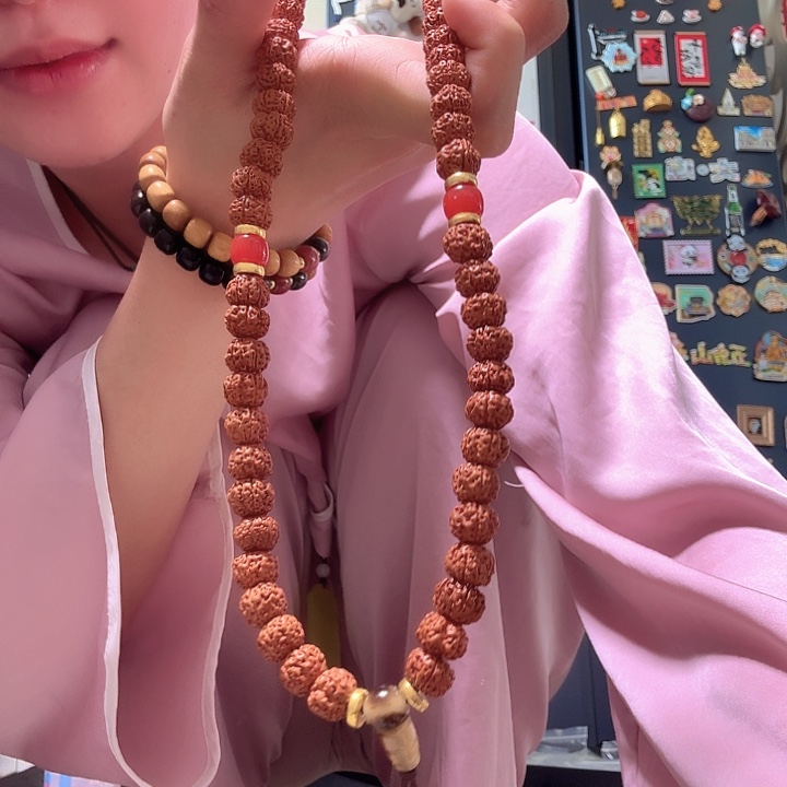 金刚双圈10m珠串带玛瑙