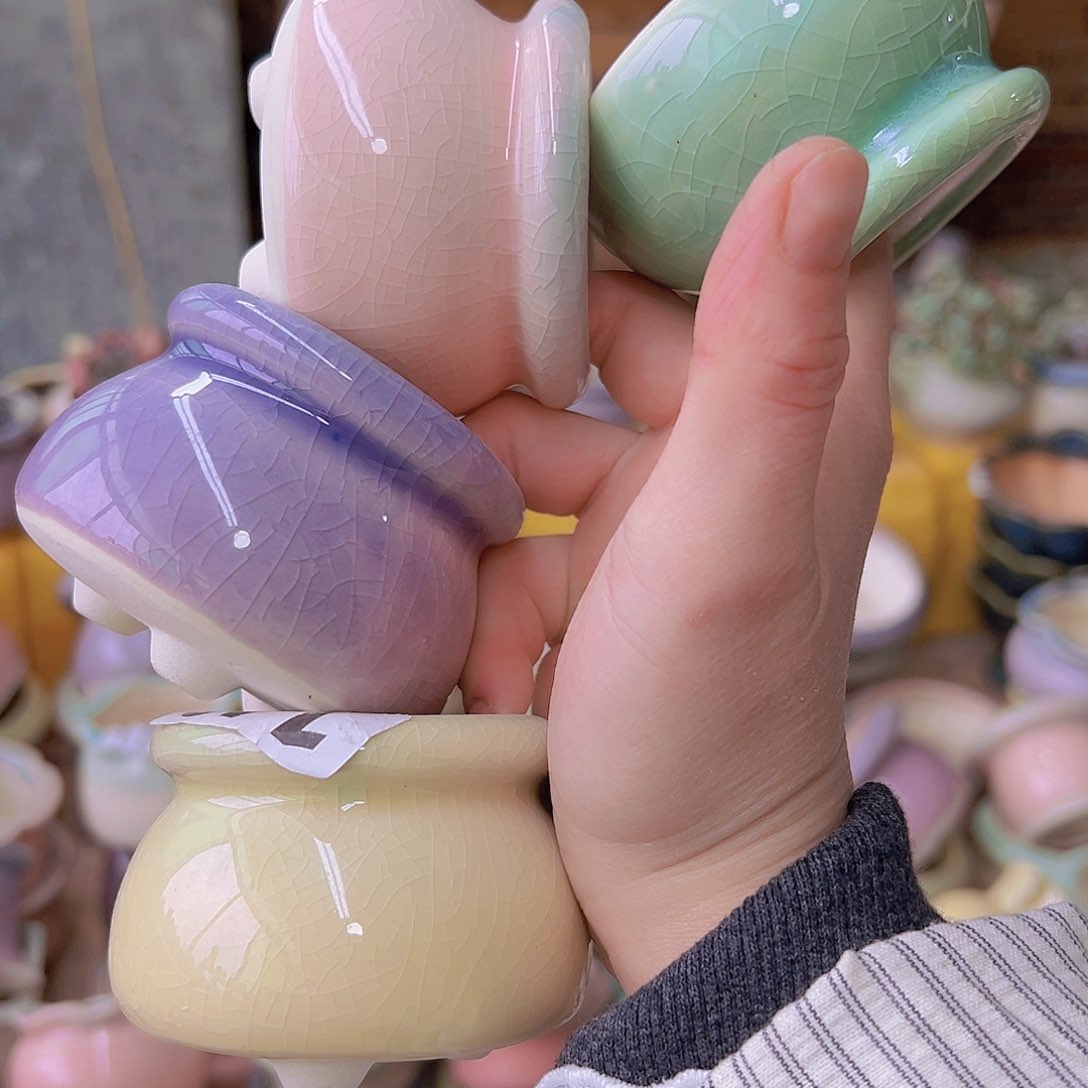 红陶陶瓷花盆当场满12包邮