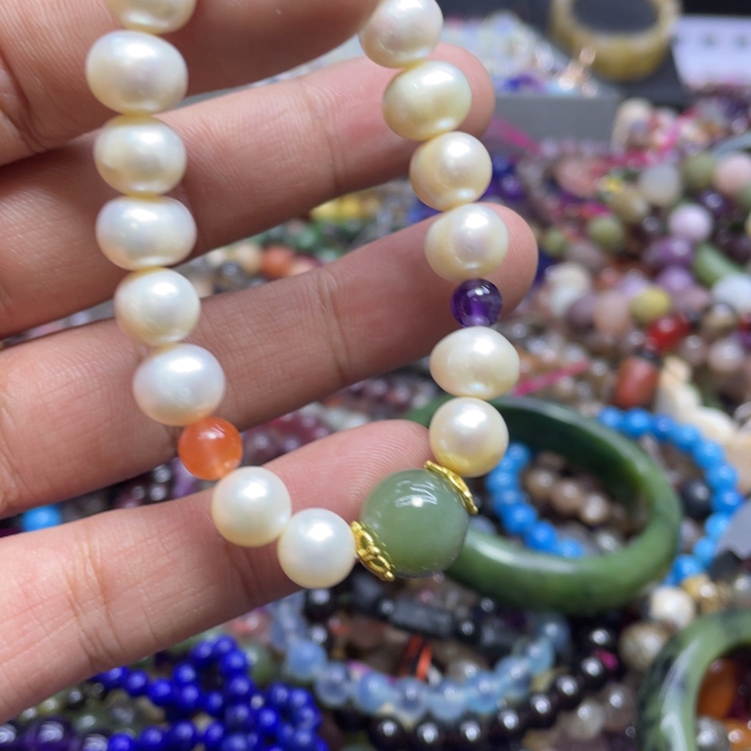 紫晶颈饰银S800镀金镶嵌