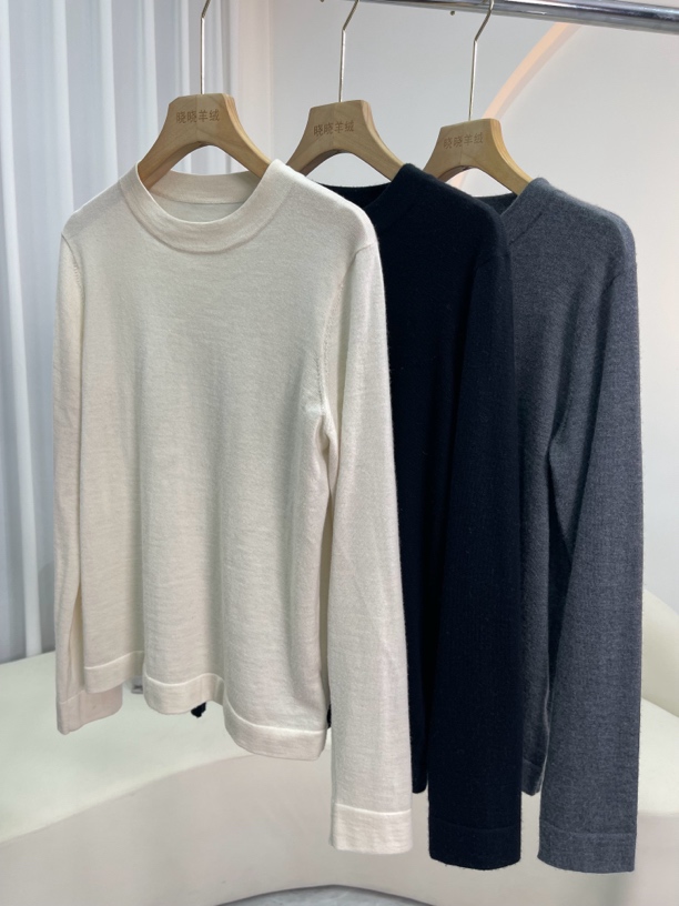 高货精纺68/3纯山羊绒高圆领打底 超舒适