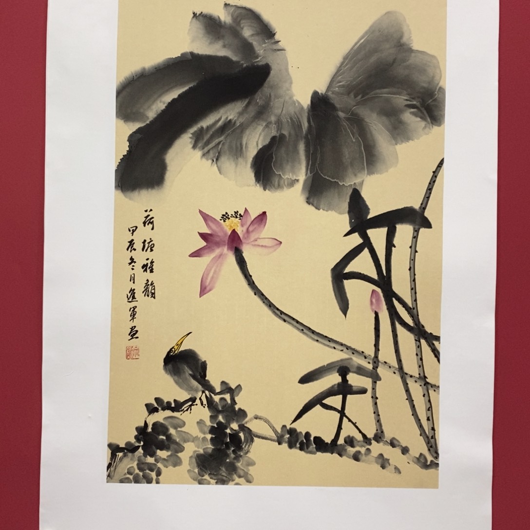 国画文进军四尺三开精品佳作