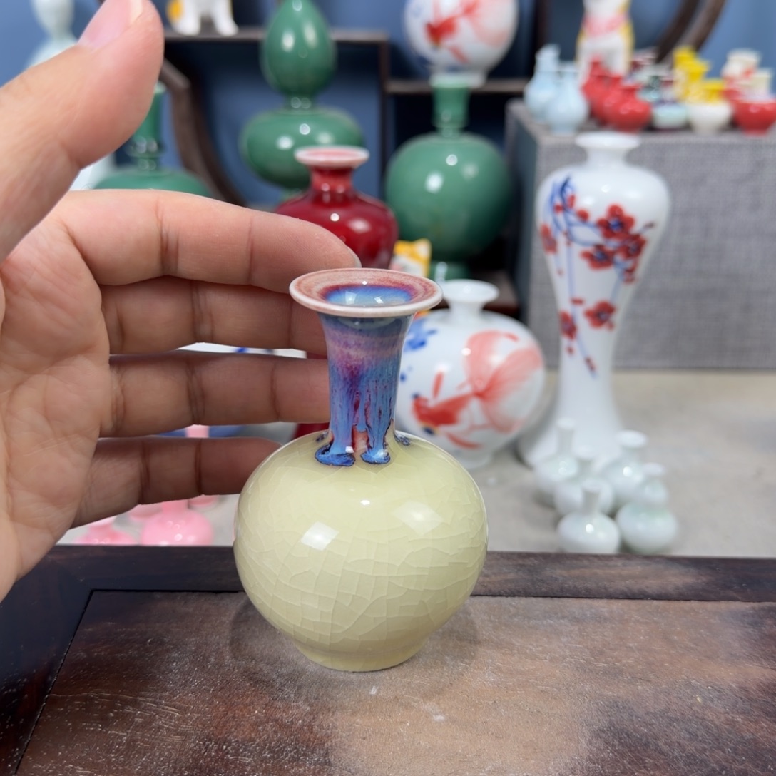 陶瓷手工小花器摆件