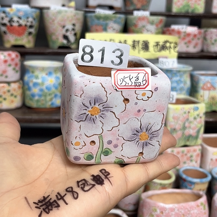 微瑕手工制作多肉花盆