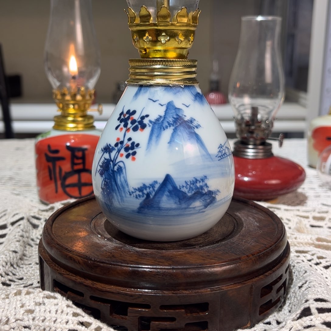 摆件景德镇陶瓷香薰灯