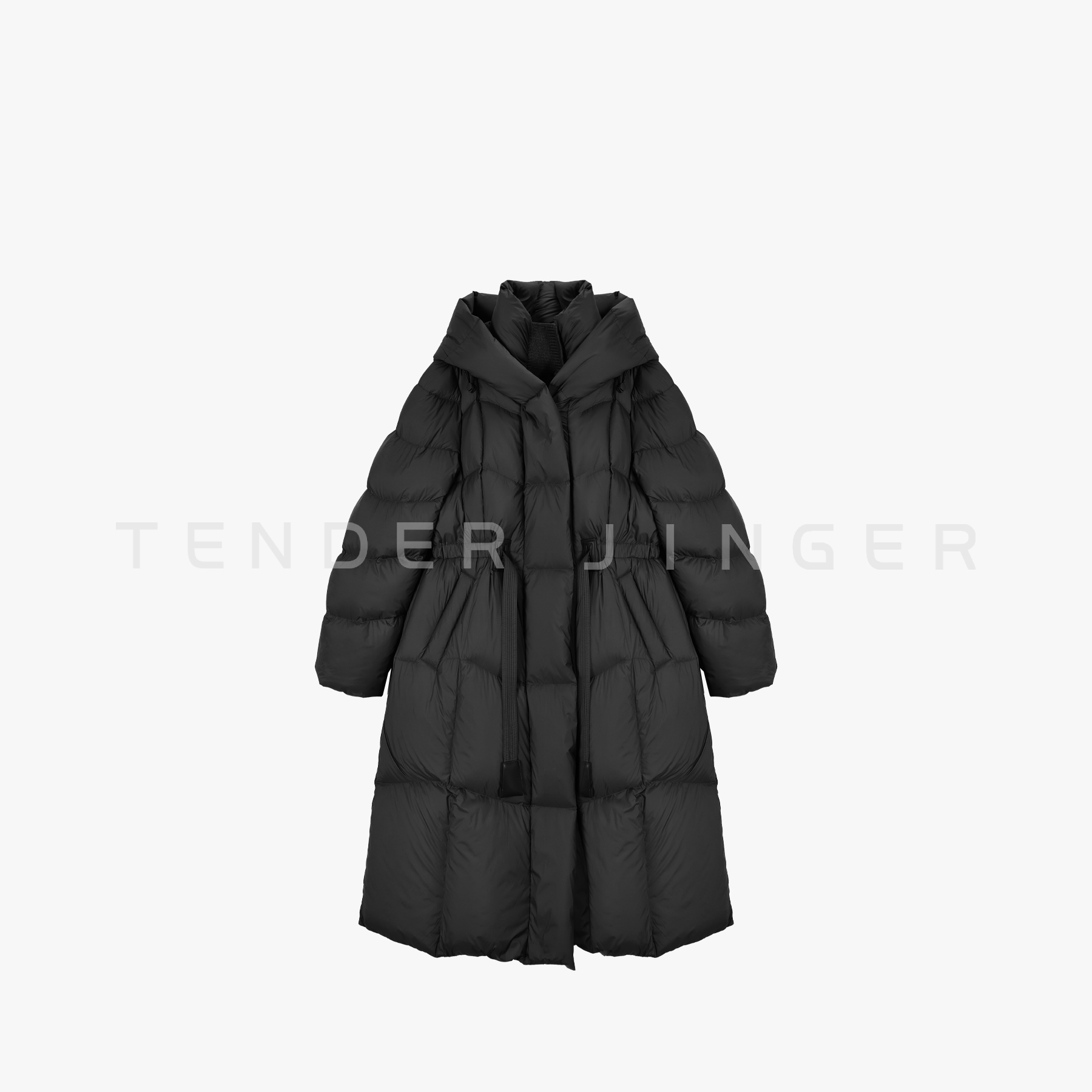 Tender Jinger｜线下专供 95白鹅绒收腰长款保暖羽绒服T54XSX50344