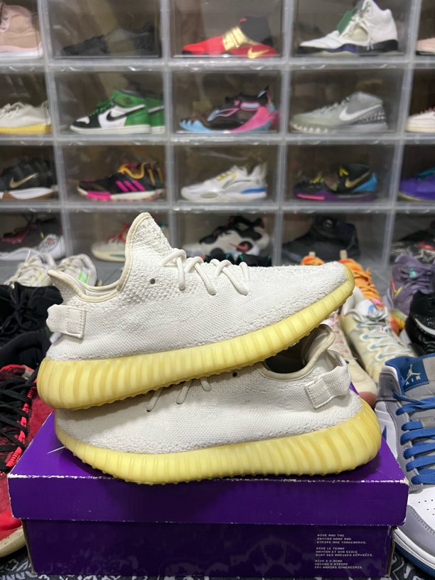 42.5码/椰子350v2白冰淇淋休闲鞋/二手正品9新