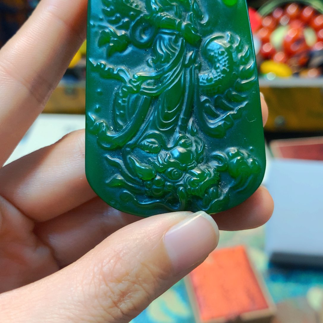 和田玉（碧玉）颈饰未镶嵌噢噢哦噢哦噢哦噢