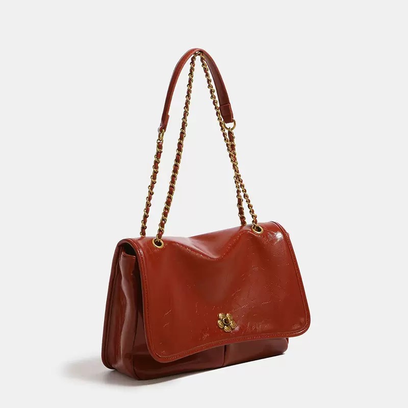 链条托特包耐磨简约风锁扣腋下包2025秋冬新款小众轻奢通勤大包