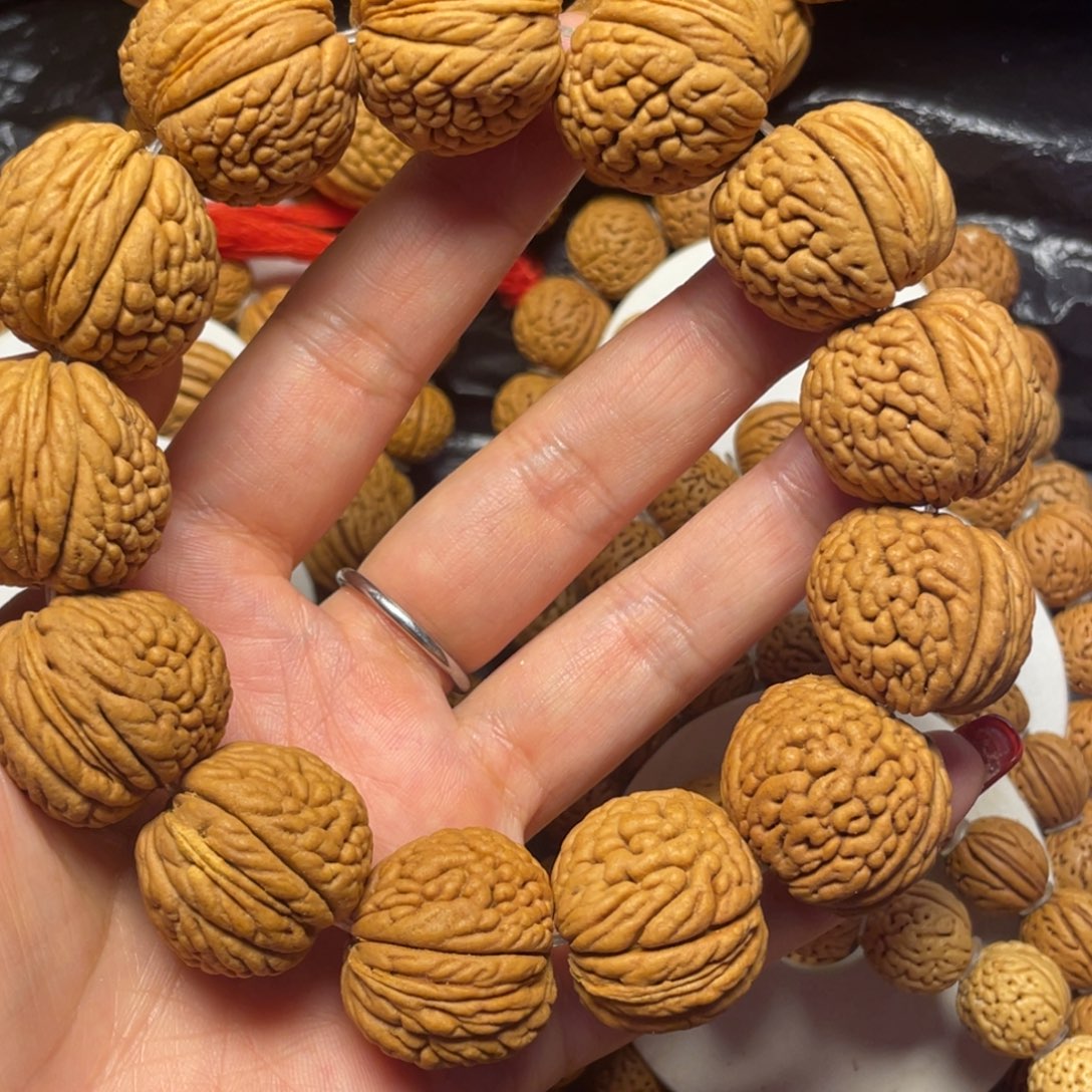 考***爸桃木桃核手串25+龙鳞王