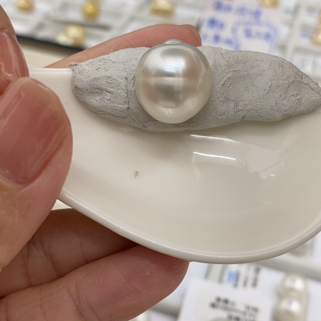 海水珍珠裸珠未镶嵌澳白14.7