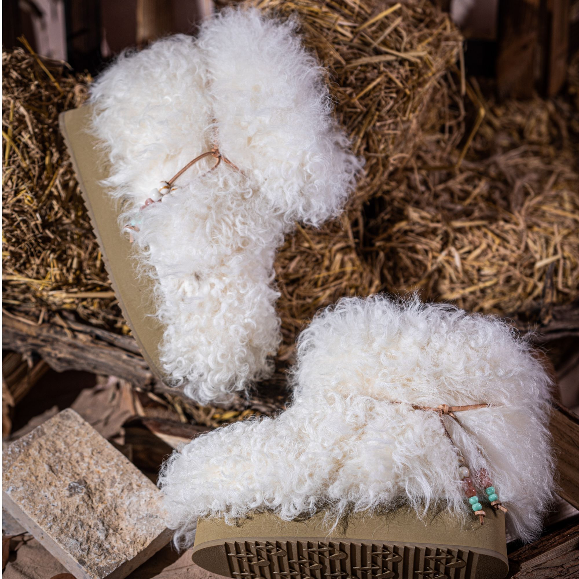 【内增高】毛毛控隐形内增高11cm小萝莉羊皮毛一体雪地靴女