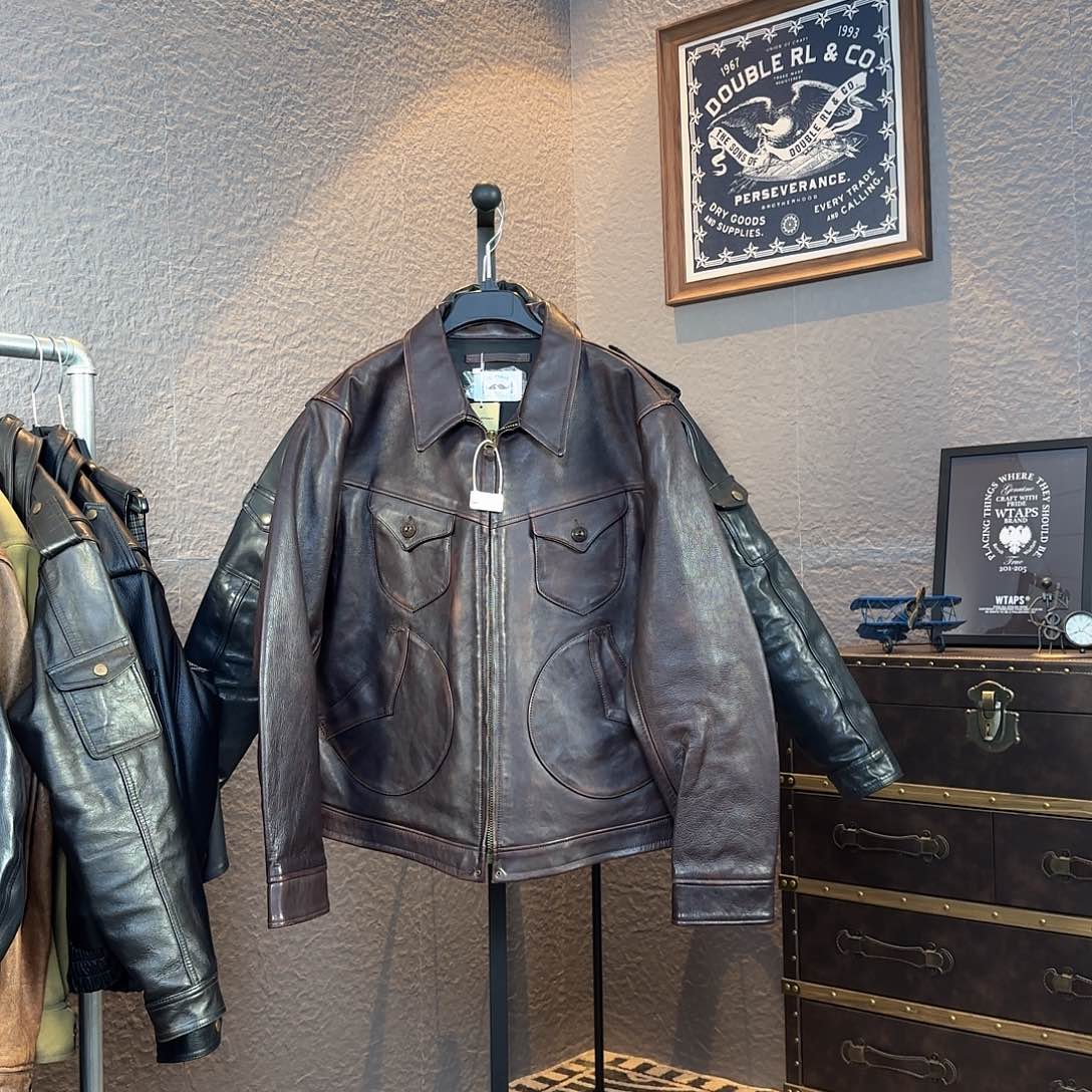 小***霏牛皮门多萨红棕3XL