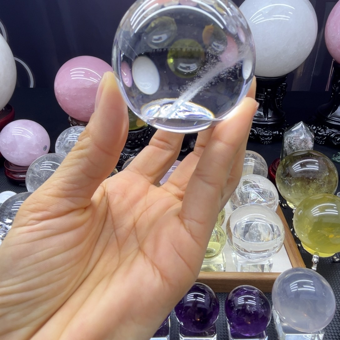 水晶未镶嵌珠宝半成品5.71公分