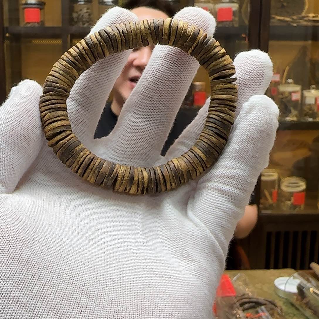 沉香手串独***4国香棋楠老白棋片珠单圈沉水15+