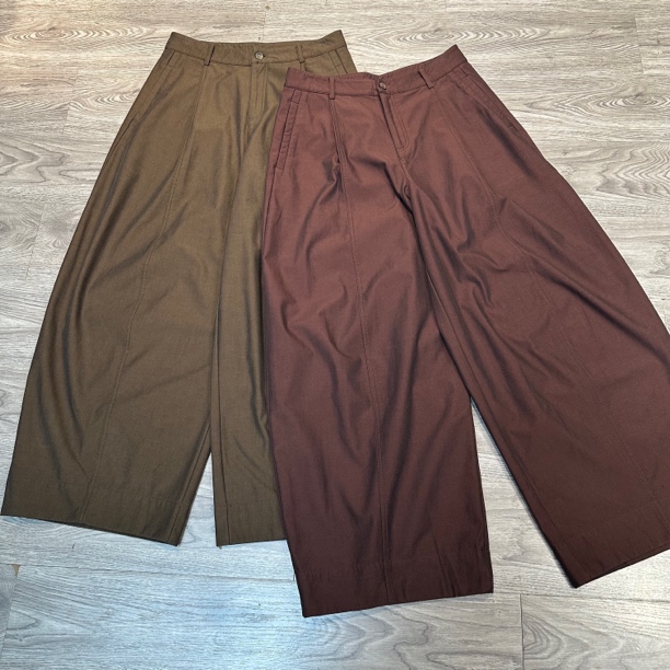 秋冬新款显瘦弯刀休闲百搭镭射弯刀裤