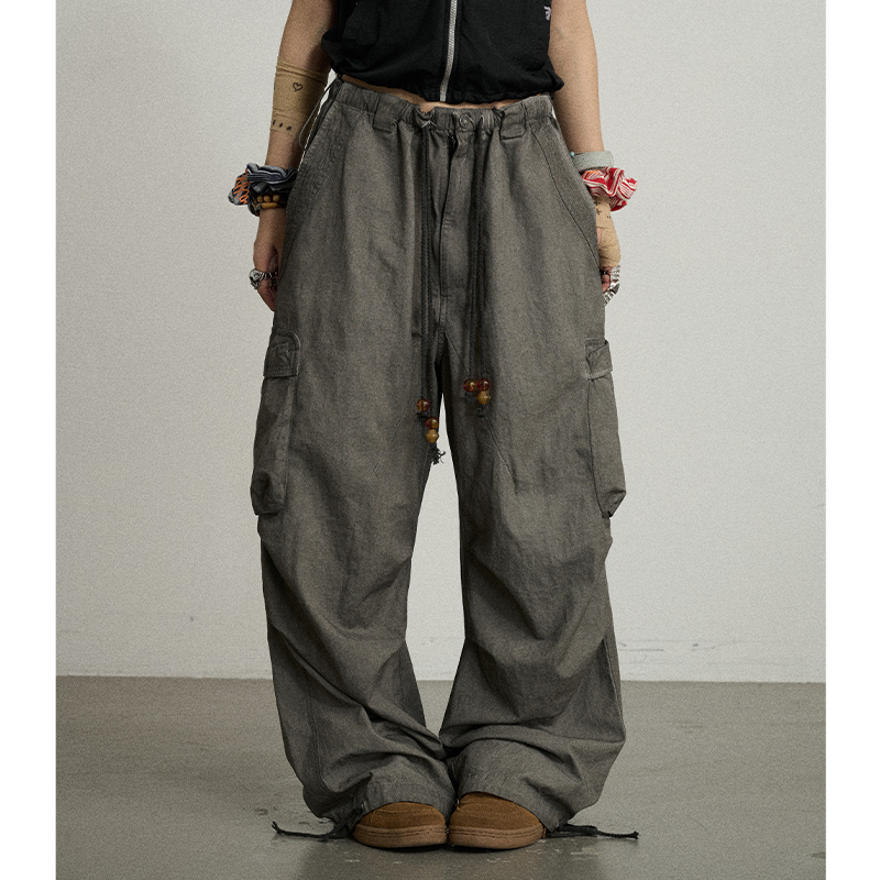 Achihara【夏季失焦长裤】夏季失焦长裤工装裤2025新款拖地阔腿裤