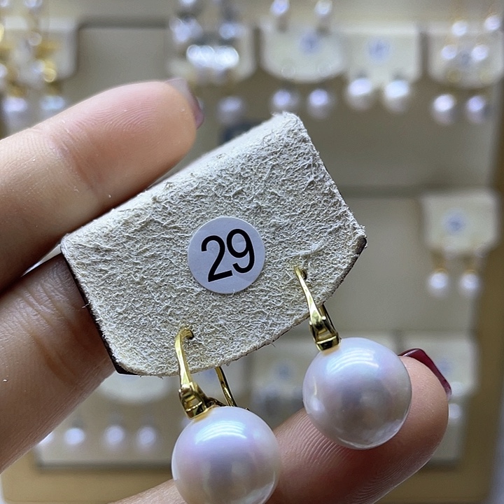 淡水珍珠耳饰银S925镶嵌