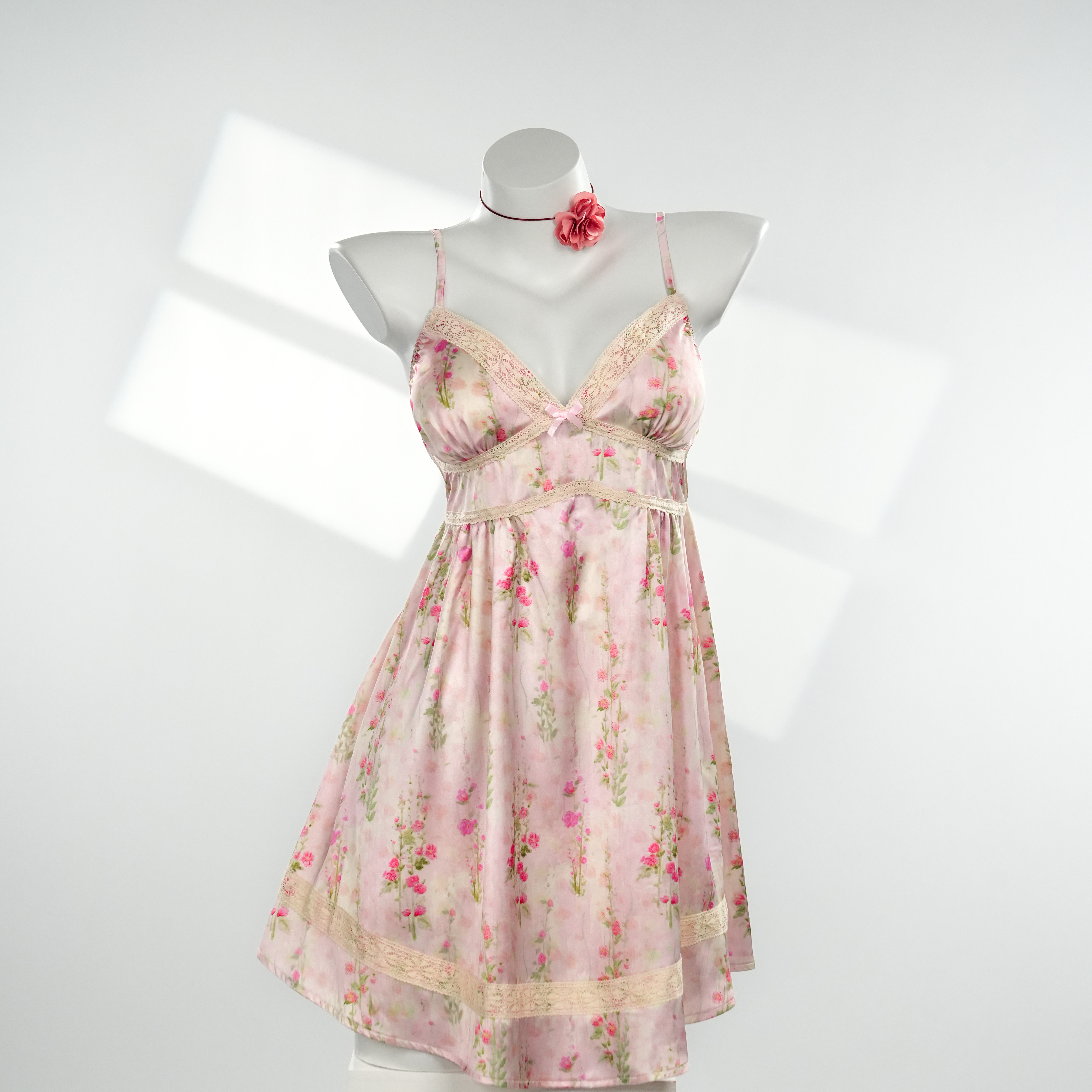 花不醉【90-220斤】法式油画碎花甜美印花性感气质睡裙 5204