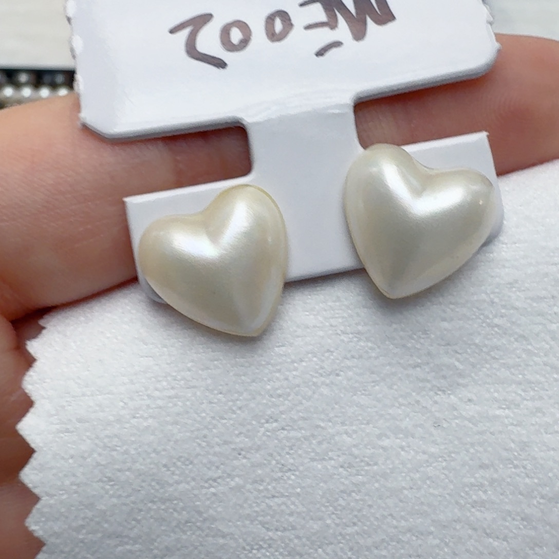 耳饰银S925镶嵌拼合珍珠（马贝珠）@@me007