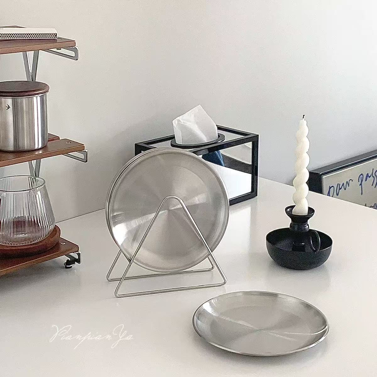 【双层加厚版】5个14CM碟子配支架高档家用款居家【汤姆粉丝专属】