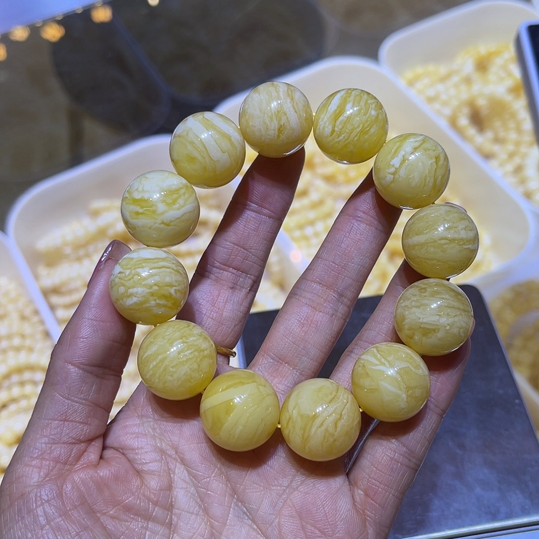 琥珀手链未镶嵌蜜蜡手串