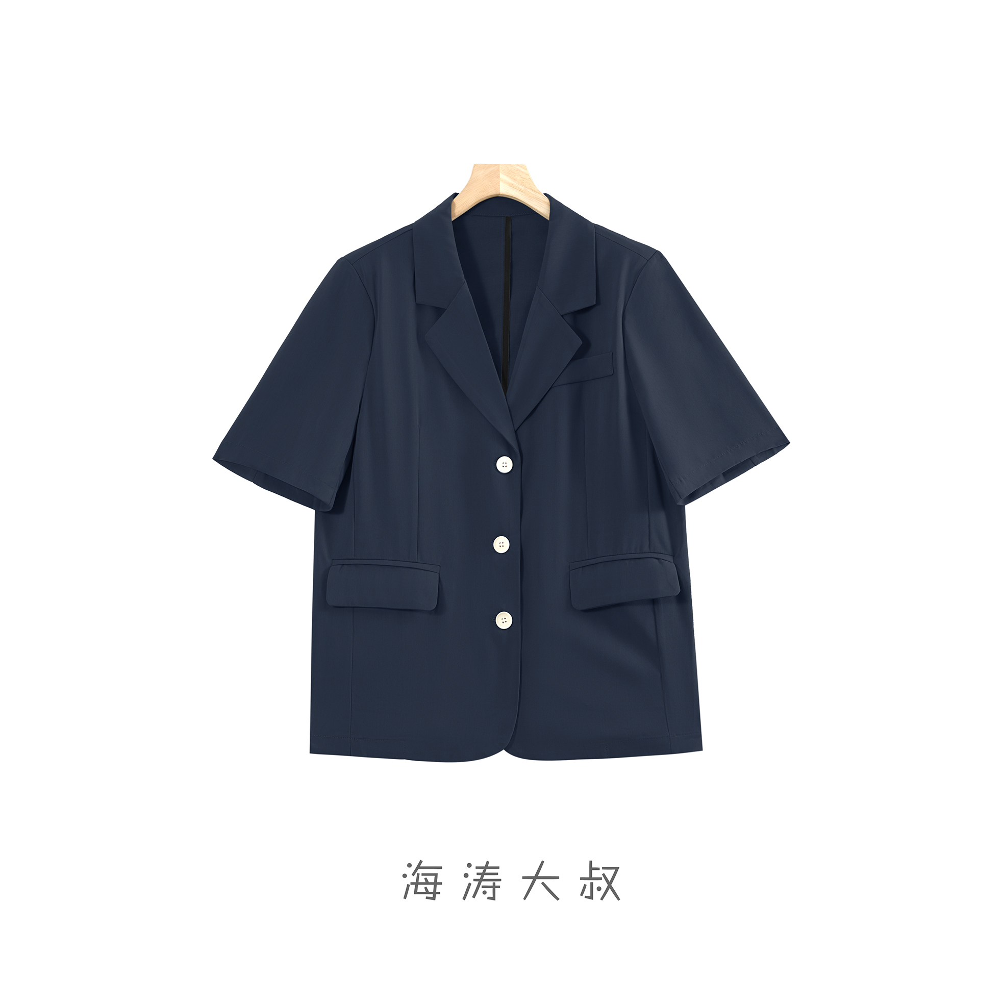 【618大促】翻盖口袋五分袖西装 FRZ6657