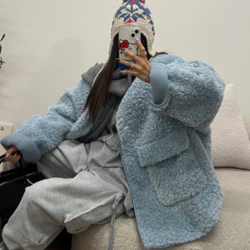 【土豆优选】加厚保暖羔羔绒外套