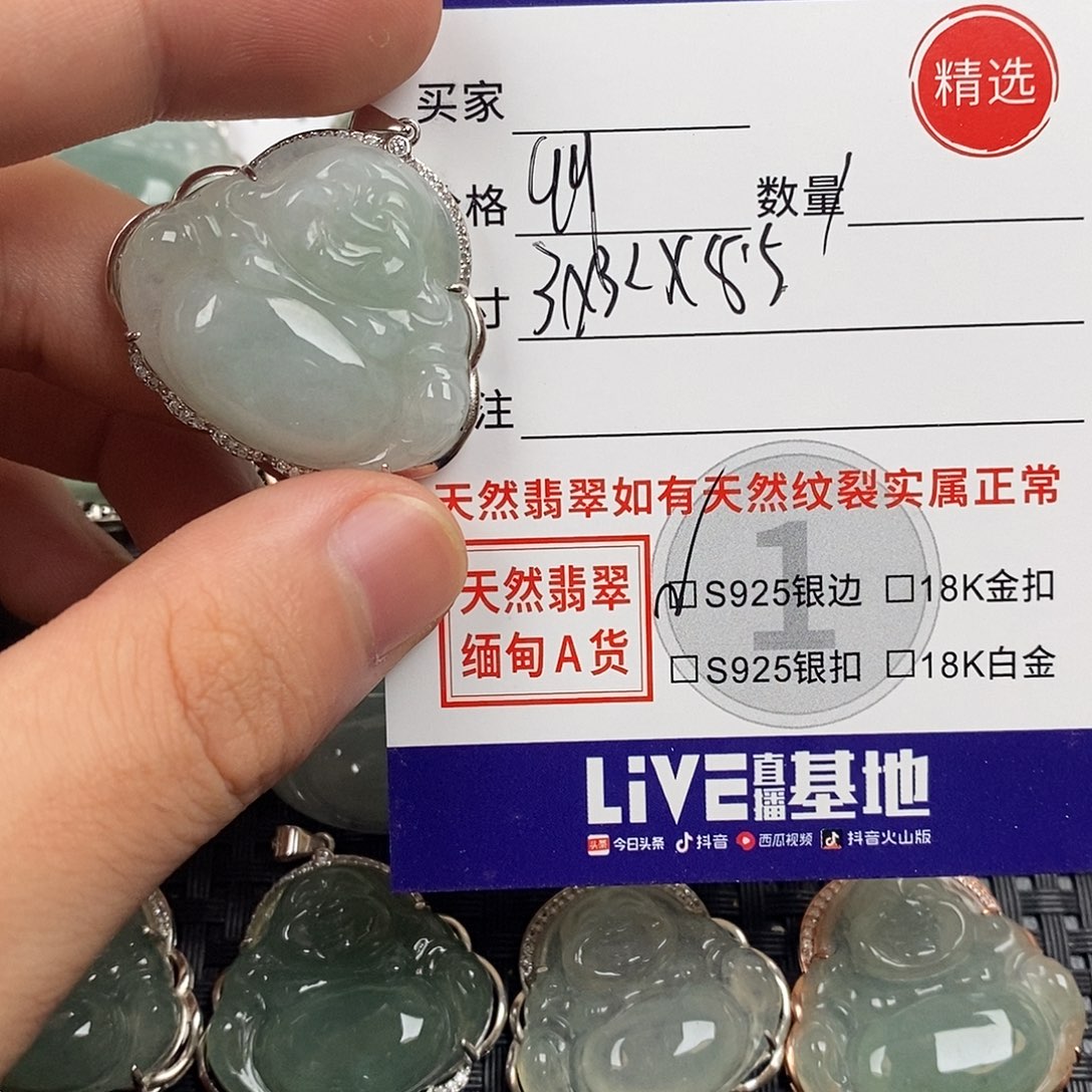 翡翠银S925镶嵌颈饰