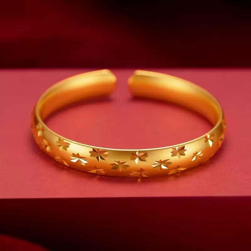 铜合金手镯 铜合金手镯【新中式满天星10N】精品开口时尚精美手镯