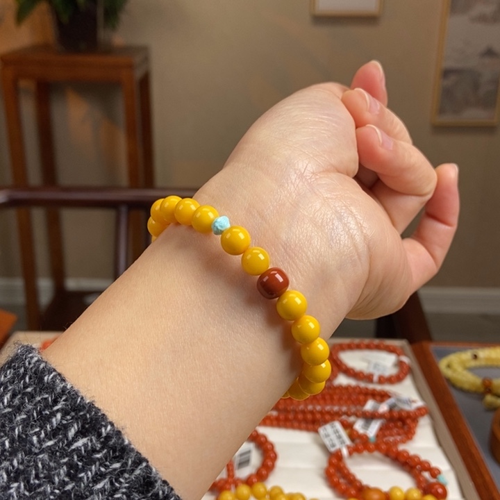 琥珀手链未镶嵌蜜蜡手串7