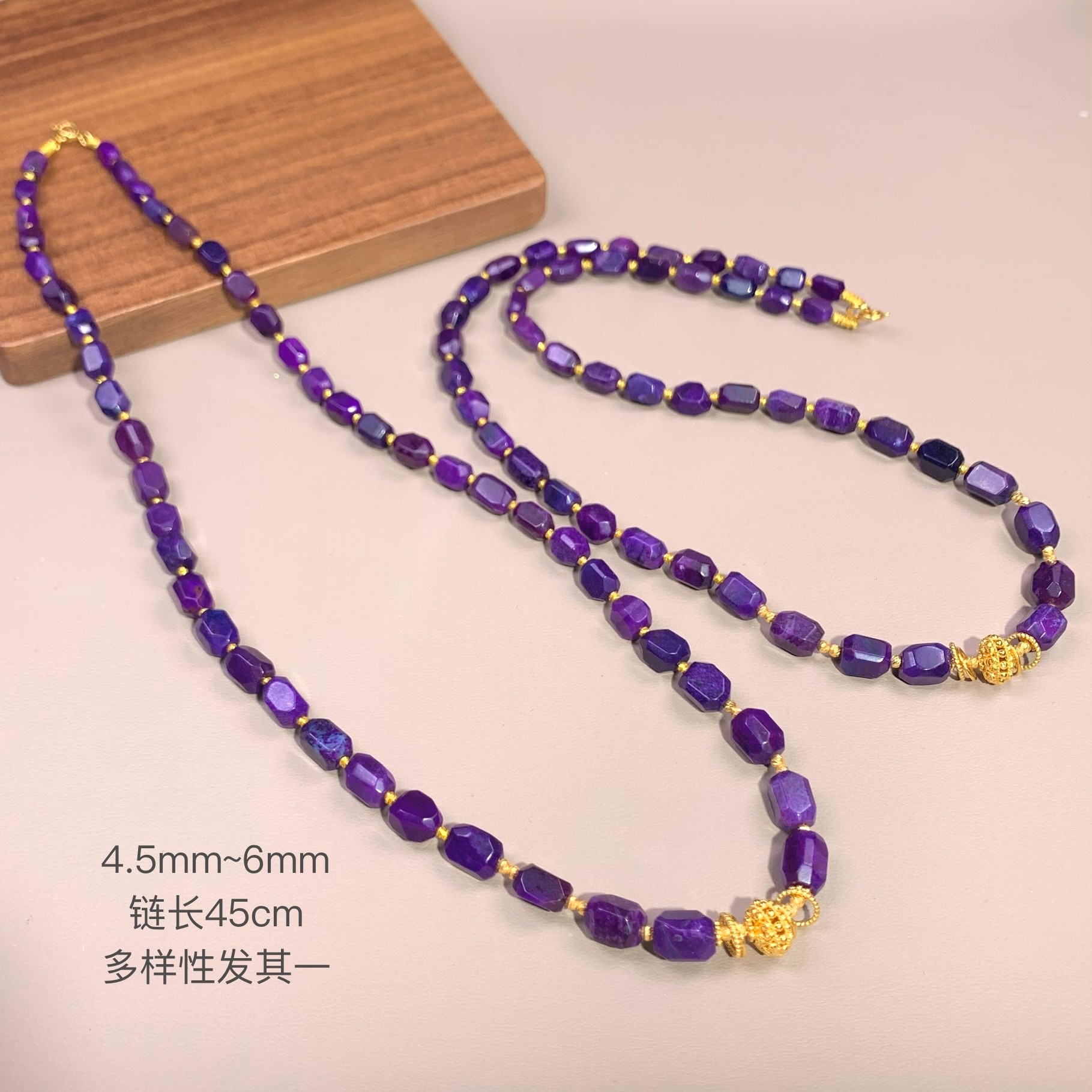 圣意｜18K金镶嵌舒俱来钻切项链/链长45cm/多样性发其一/K00845