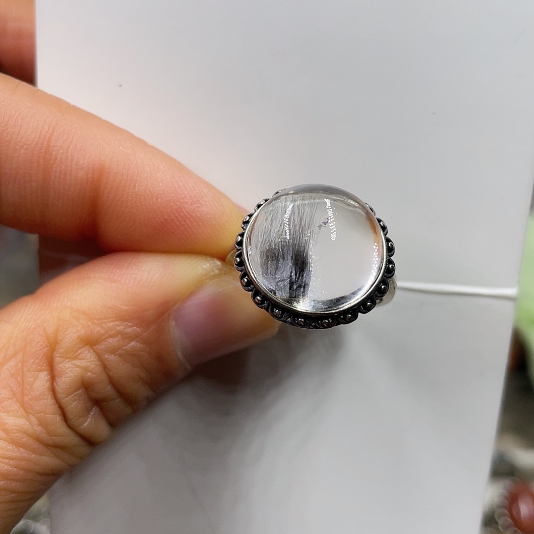 【闪购商品】水晶珠宝半成品银S925镶嵌戒指