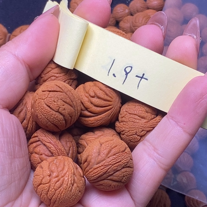 一***红秦岭龙纹桃核15颗