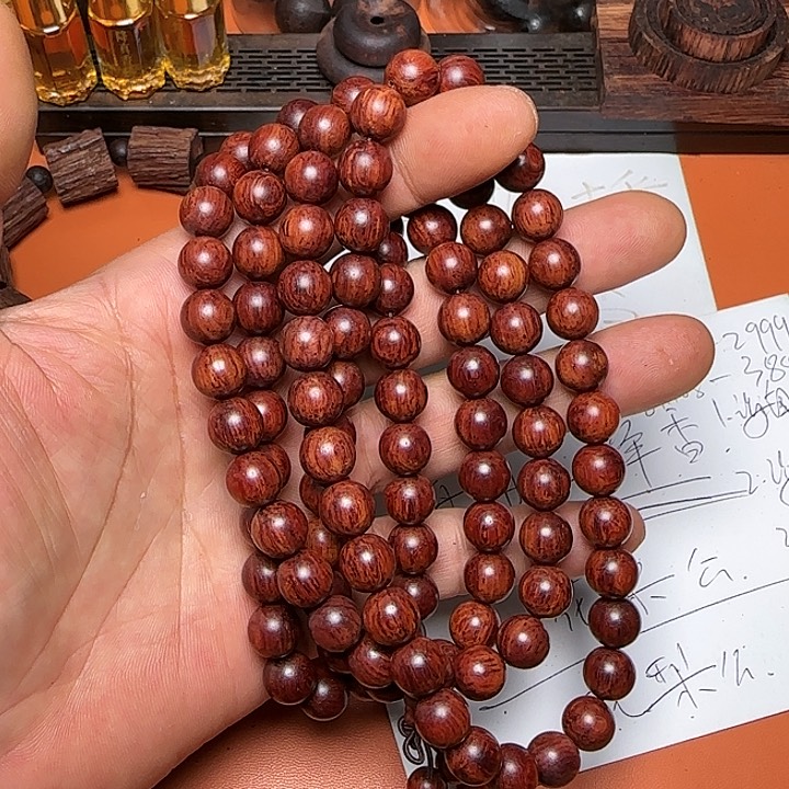 降真香其他海南红降1.0*108圆珠手串