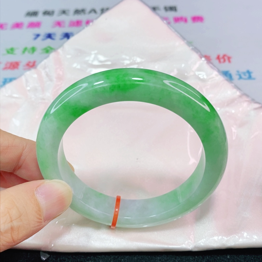 未镶嵌手镯翡翠54.6圈口正圈-高品质