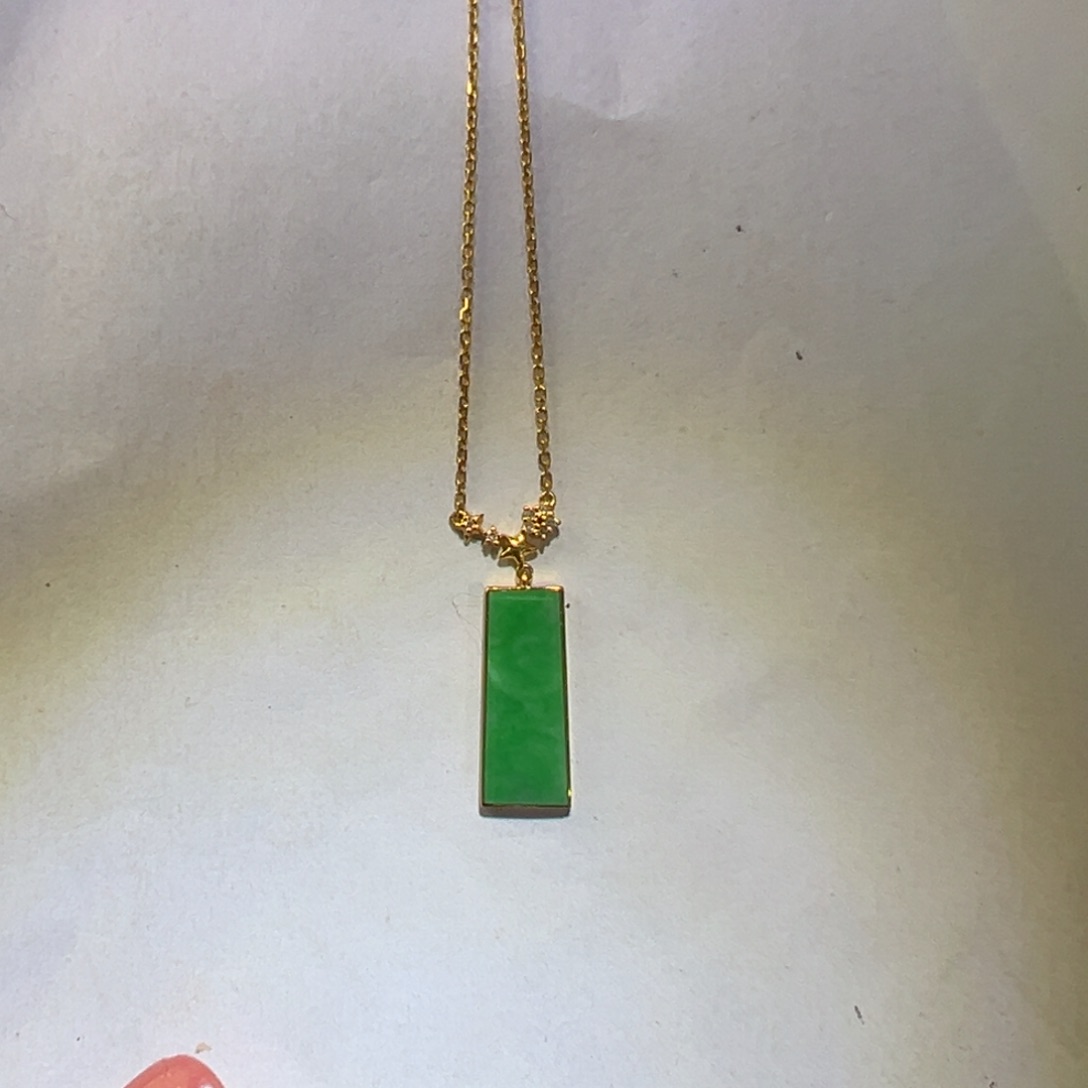翡翠颈饰18K金镶嵌套链