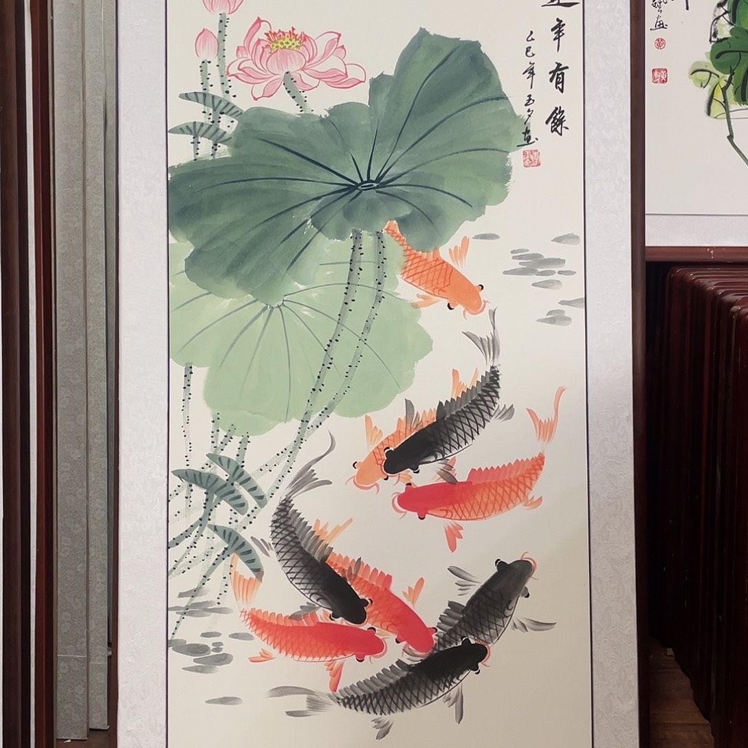 国画带框尺寸63*123厘米