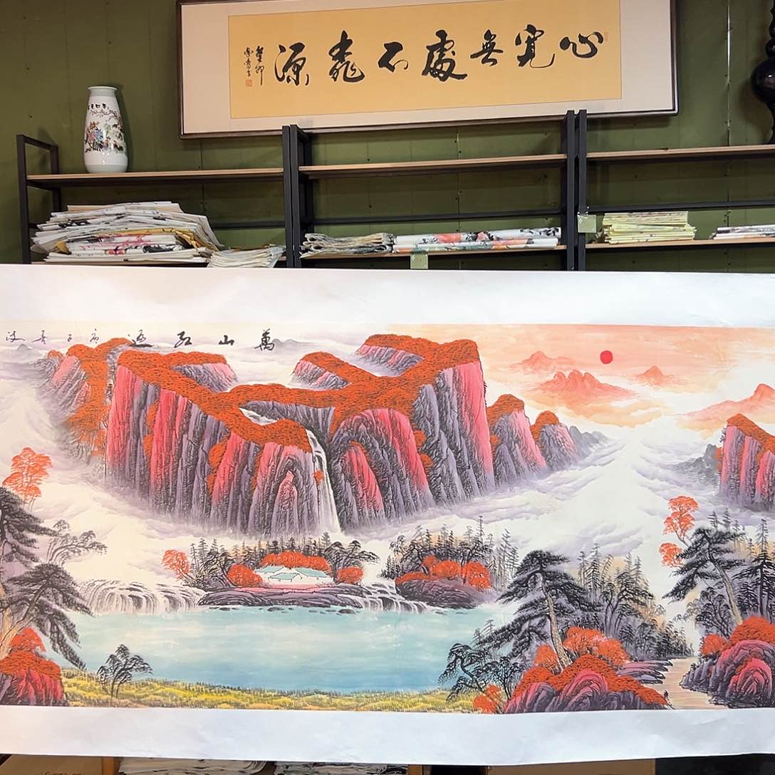 国画476 山水之间有着悠久历史