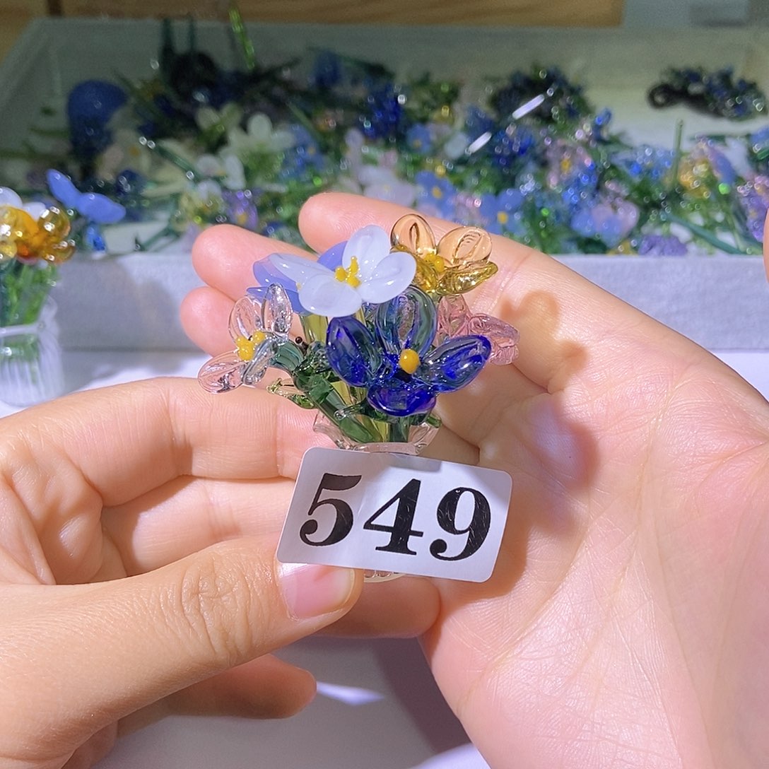 琉璃手工艺品549花盆