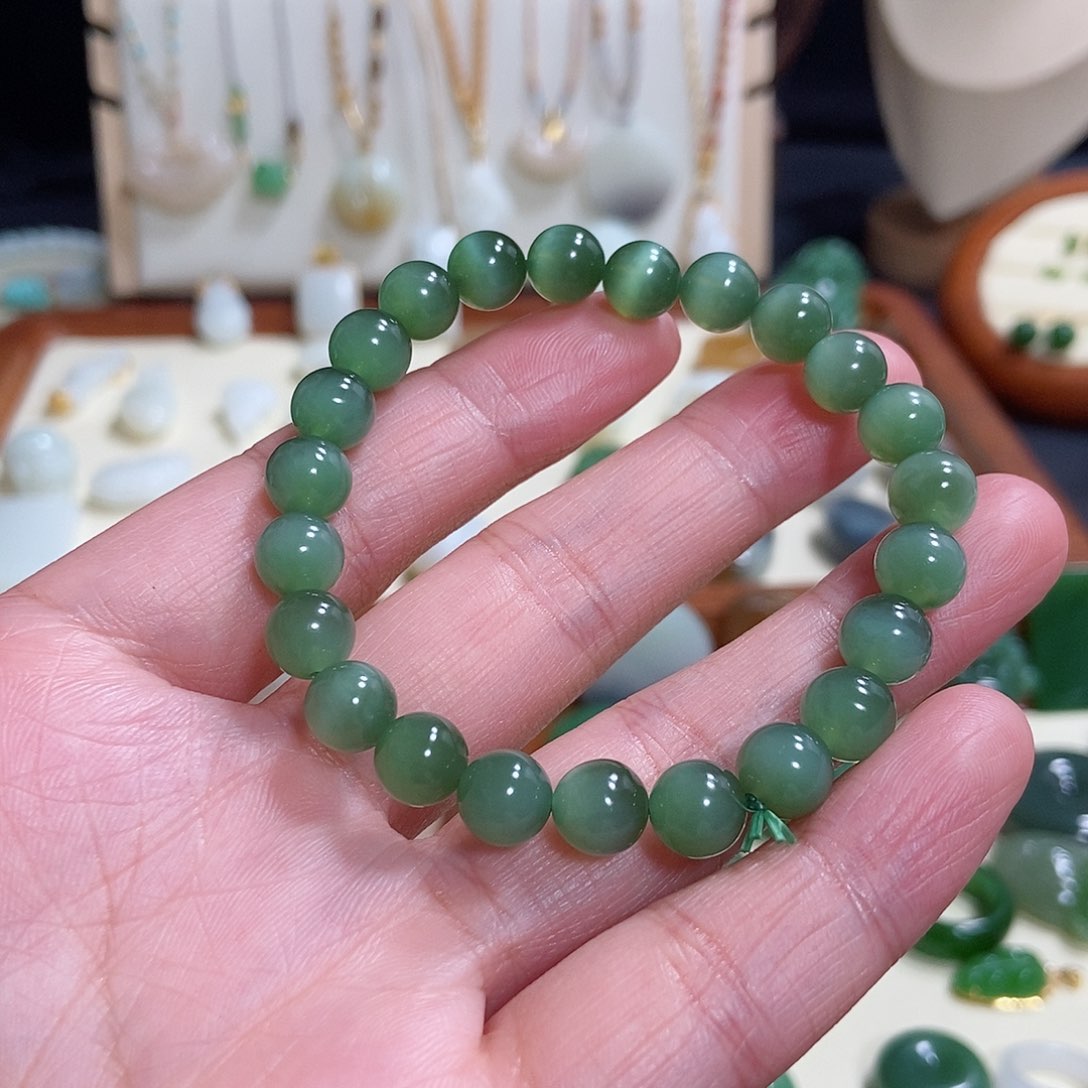 和田玉手串未镶嵌